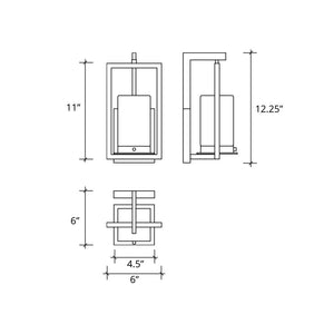 Justice Designs - ALR-7511W-MBLK - LED Outdoor Wall Sconce - Alabaster Rocks - Matte Black