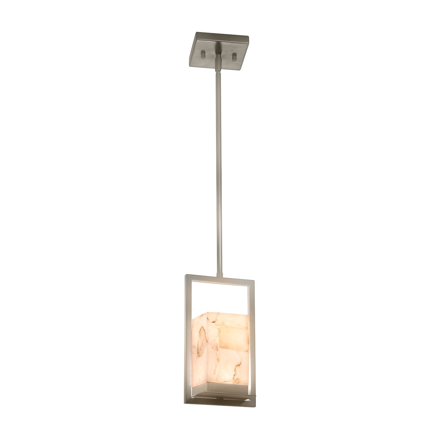 Justice Designs - ALR-7515W-NCKL - LED Outdoor Mini-Pendant - Alabaster Rocks - Brushed Nickel