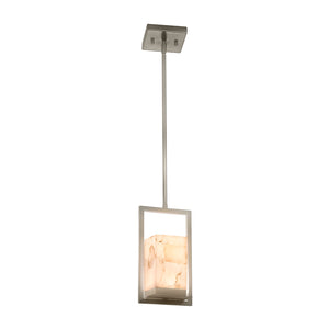 Justice Designs - ALR-7515W-NCKL - LED Outdoor Mini-Pendant - Alabaster Rocks - Brushed Nickel