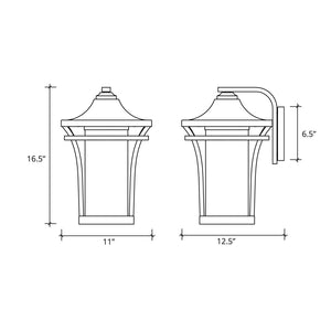 Justice Designs - ALR-7524W-DBRZ-LED1-700 - LED Outdoor Wall Sconce - Alabaster Rocks - Dark Bronze