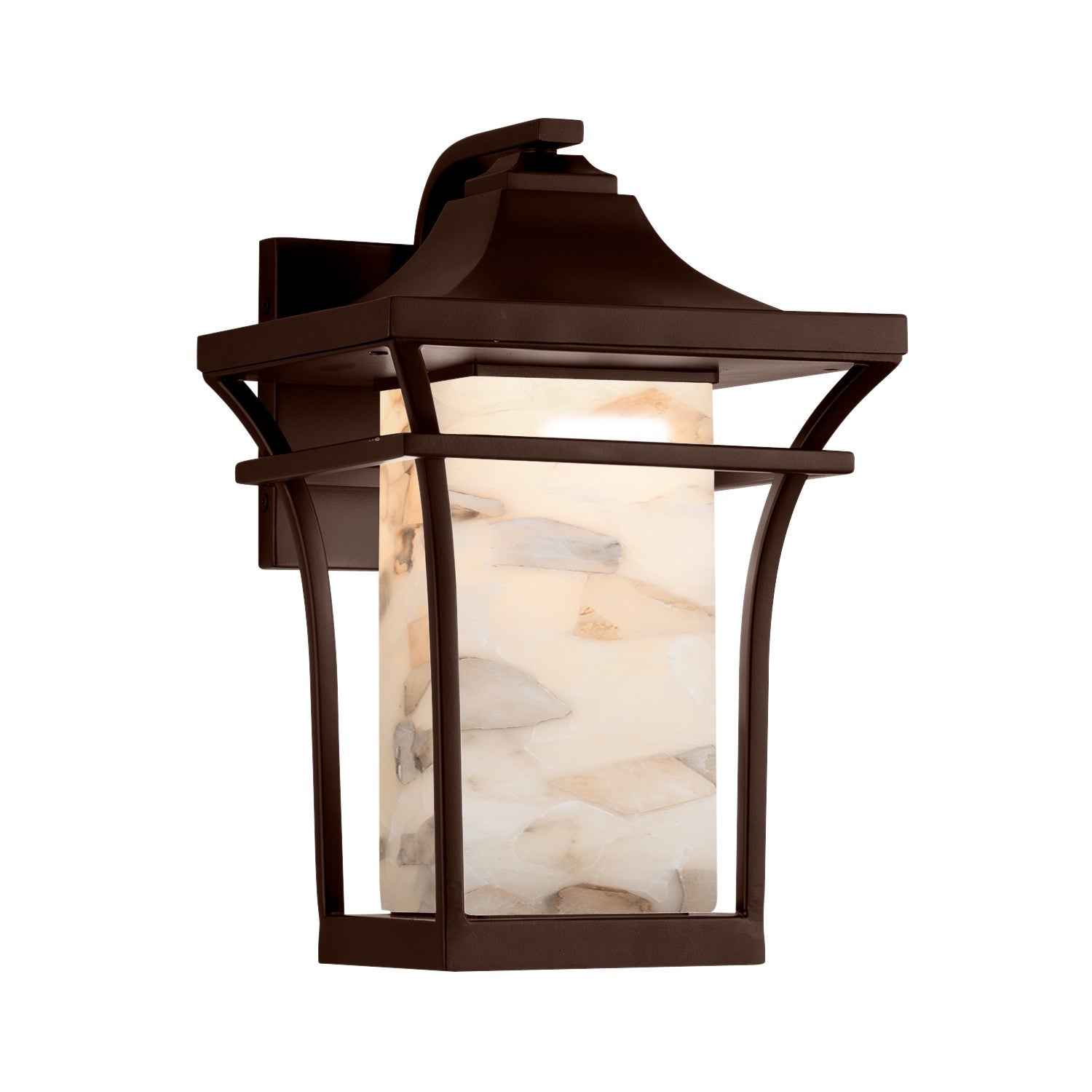 Justice Designs - ALR-7524W-DBRZ-LED1-700 - LED Outdoor Wall Sconce - Alabaster Rocks - Dark Bronze