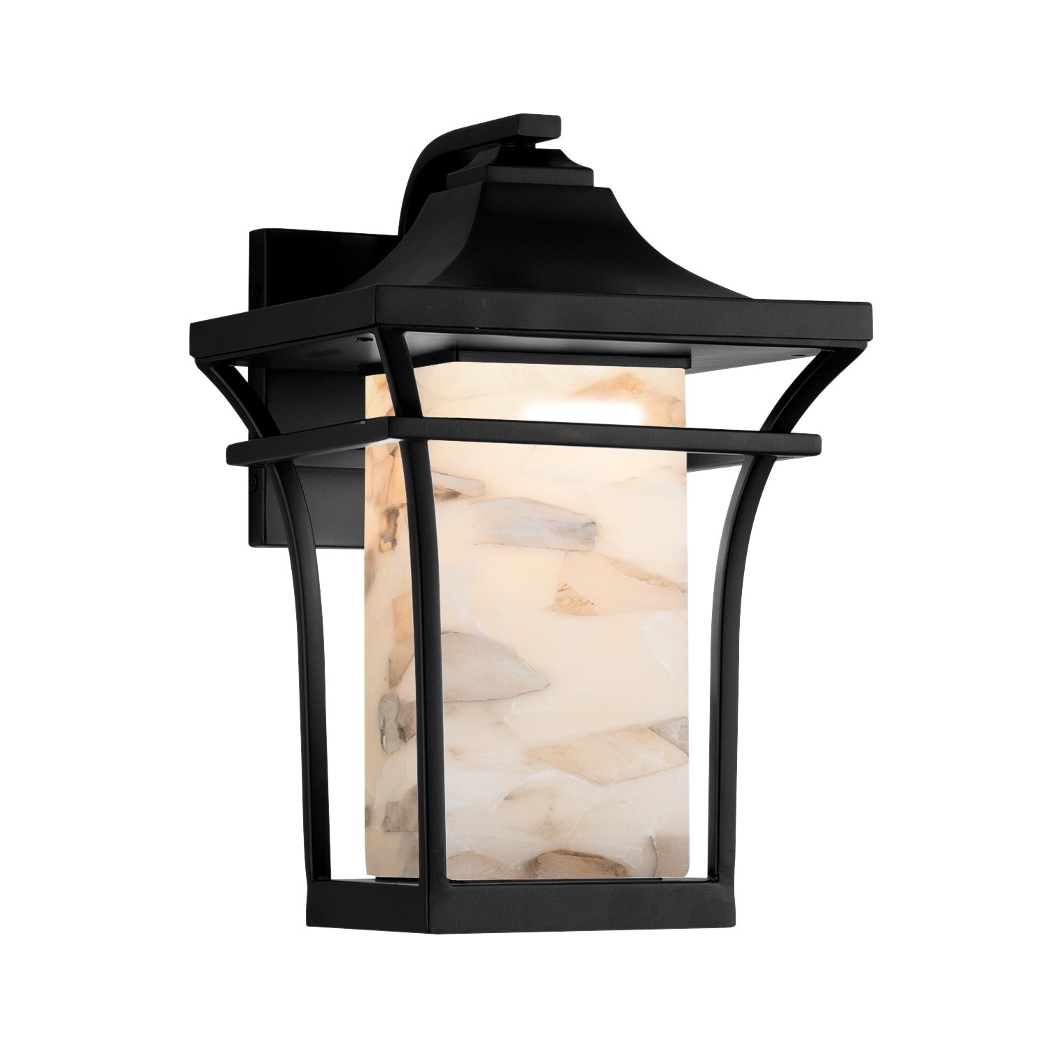 Justice Designs - ALR-7524W-MBLK - LED Wall Sconce - Alabaster Rocks - Matte Black