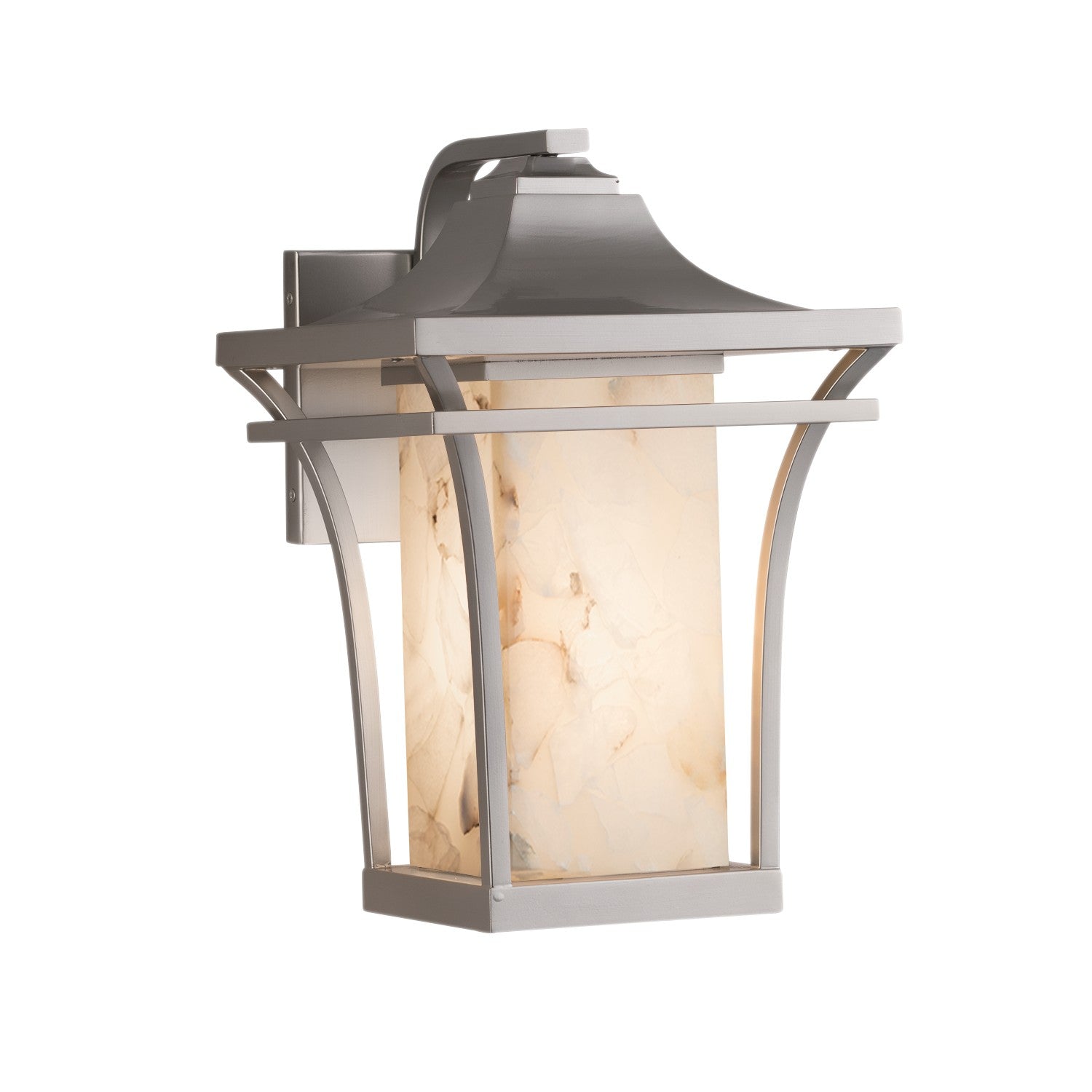 Justice Designs - ALR-7524W-NCKL - LED Wall Sconce - Alabaster Rocks - Brushed Nickel