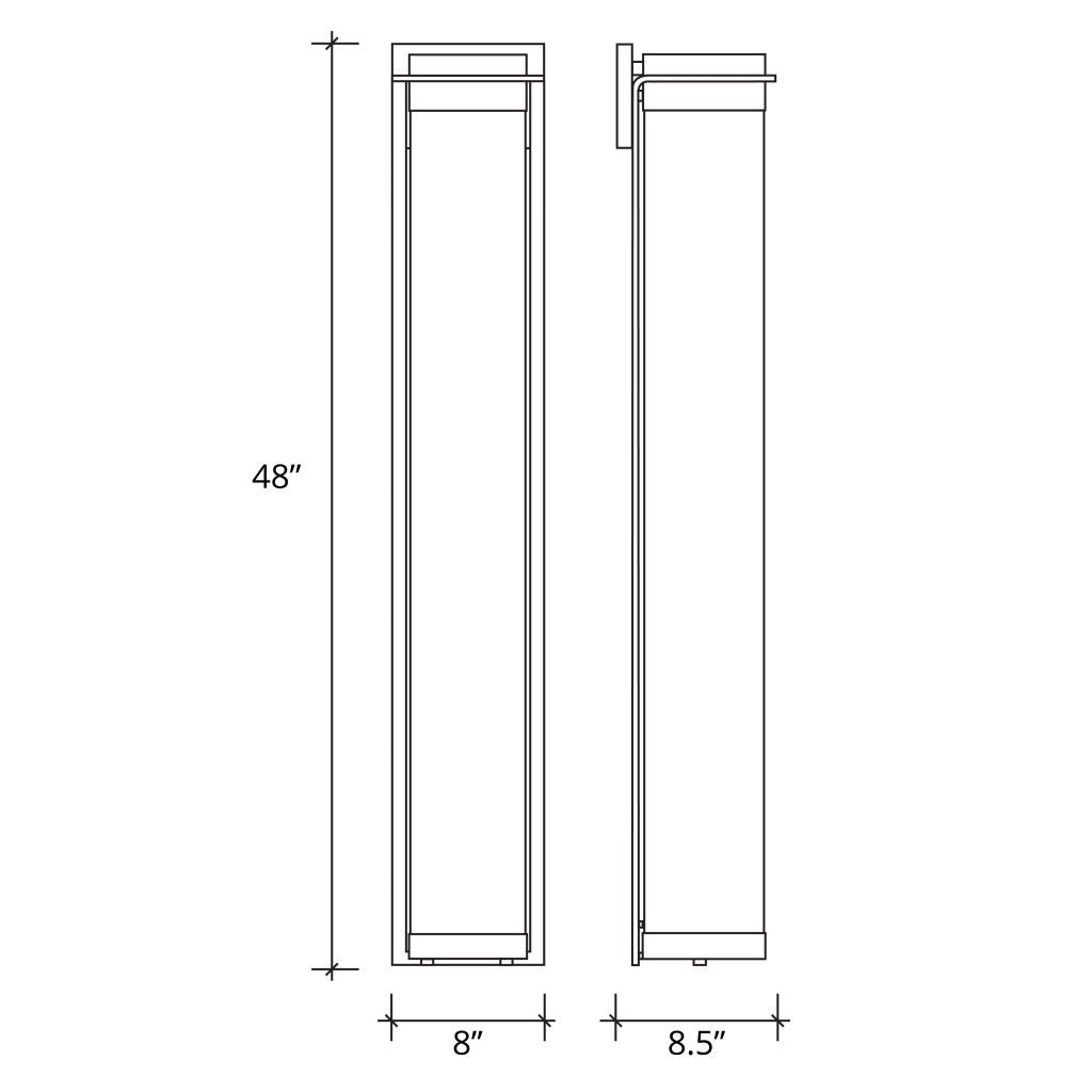 Justice Designs - ALR-7547W-DBRZ - LED Outdoor Wall Sconce - Alabaster Rocks - Dark Bronze