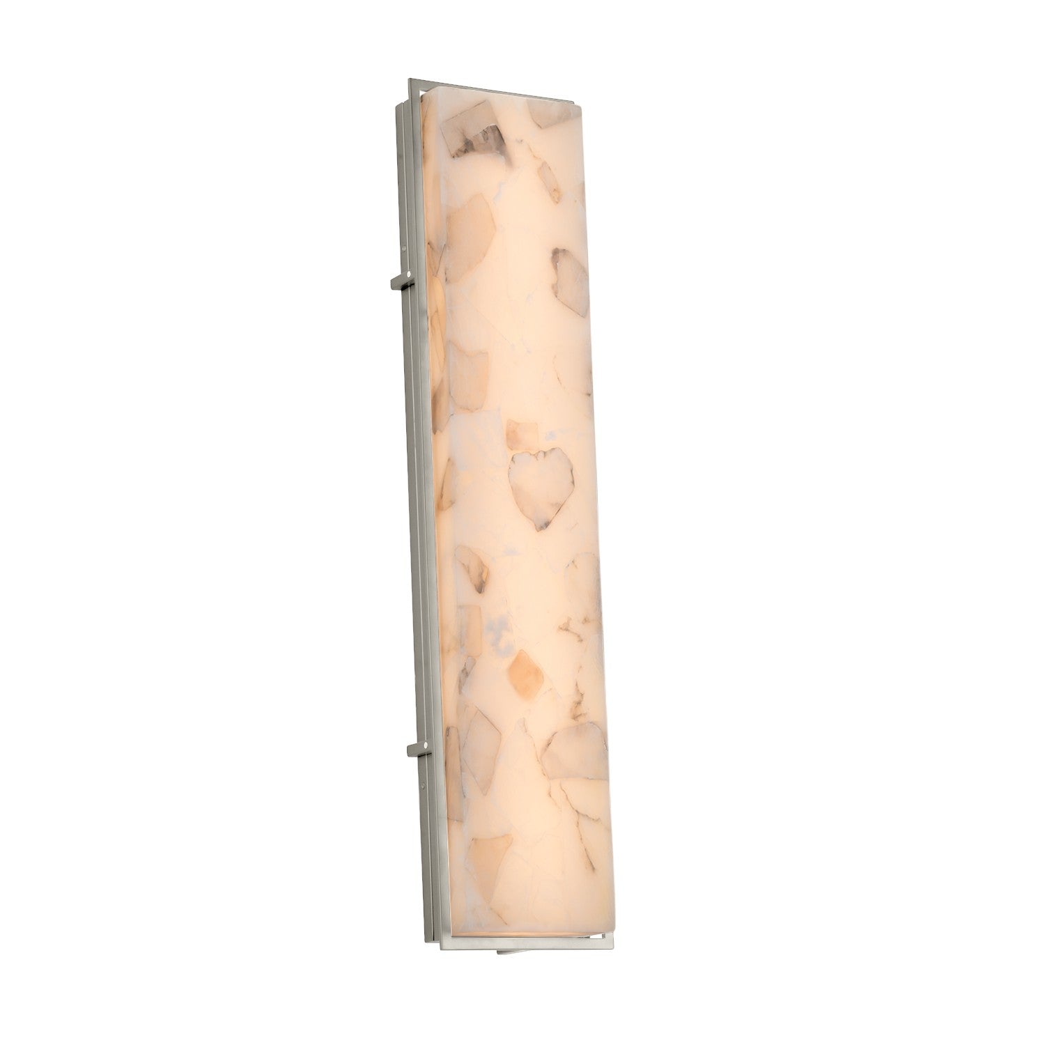 Justice Designs - ALR-7566W-NCKL - LED Outdoor Wall Sconce - Alabaster Rocks - Brushed Nickel