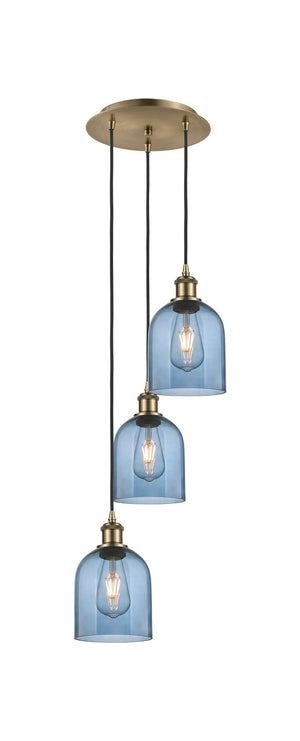 Innovations - 113B-3P-AB-G558-6BL - Three Light Pendant - Ballston - Antique Brass