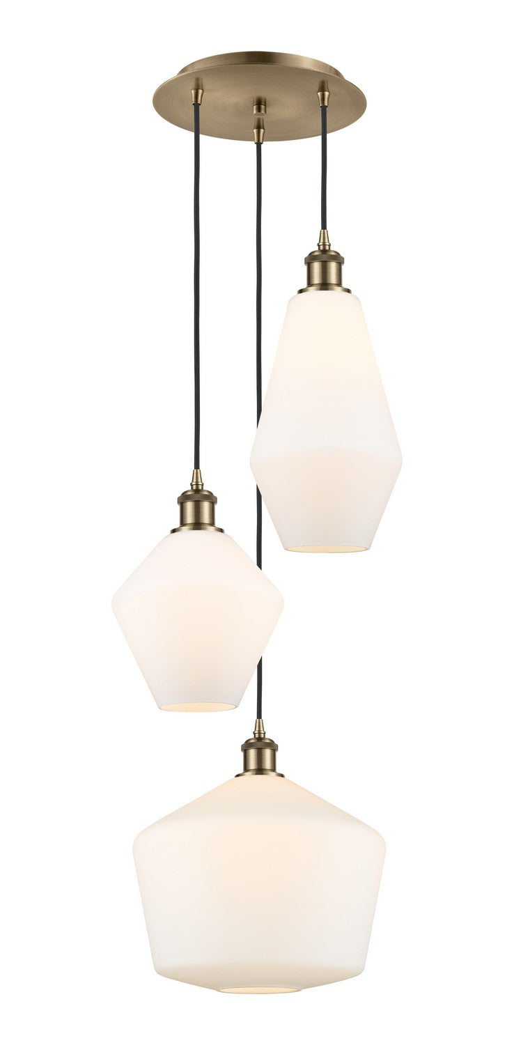 Innovations - 113B-3P-AB-G651-MU - Three Light Pendant - Ballston - Antique Brass