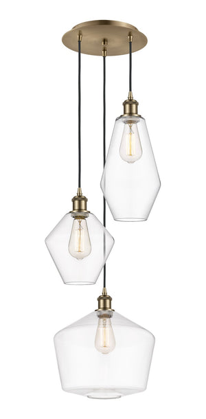 Innovations - 113B-3P-AB-G652-MU - Three Light Pendant - Ballston - Antique Brass