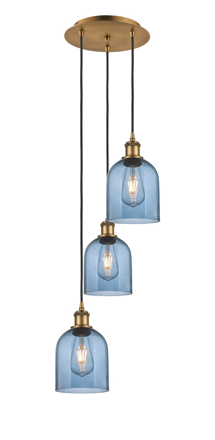 Innovations - 113B-3P-BB-G558-6BL - Three Light Pendant - Ballston - Brushed Brass