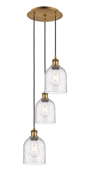 Innovations - 113B-3P-BB-G558-6SDY - Three Light Pendant - Ballston - Brushed Brass