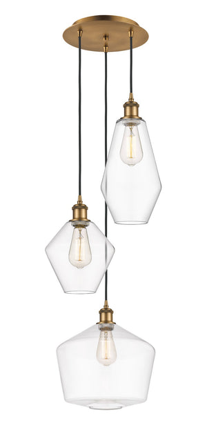 Innovations - 113B-3P-BB-G652-MU - Three Light Pendant - Ballston - Brushed Brass