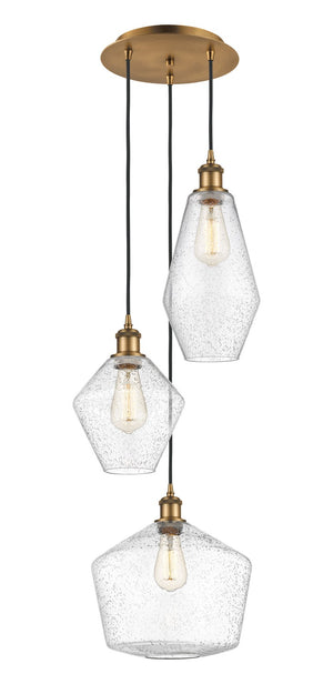 Innovations - 113B-3P-BB-G654-MU - Three Light Pendant - Ballston - Brushed Brass