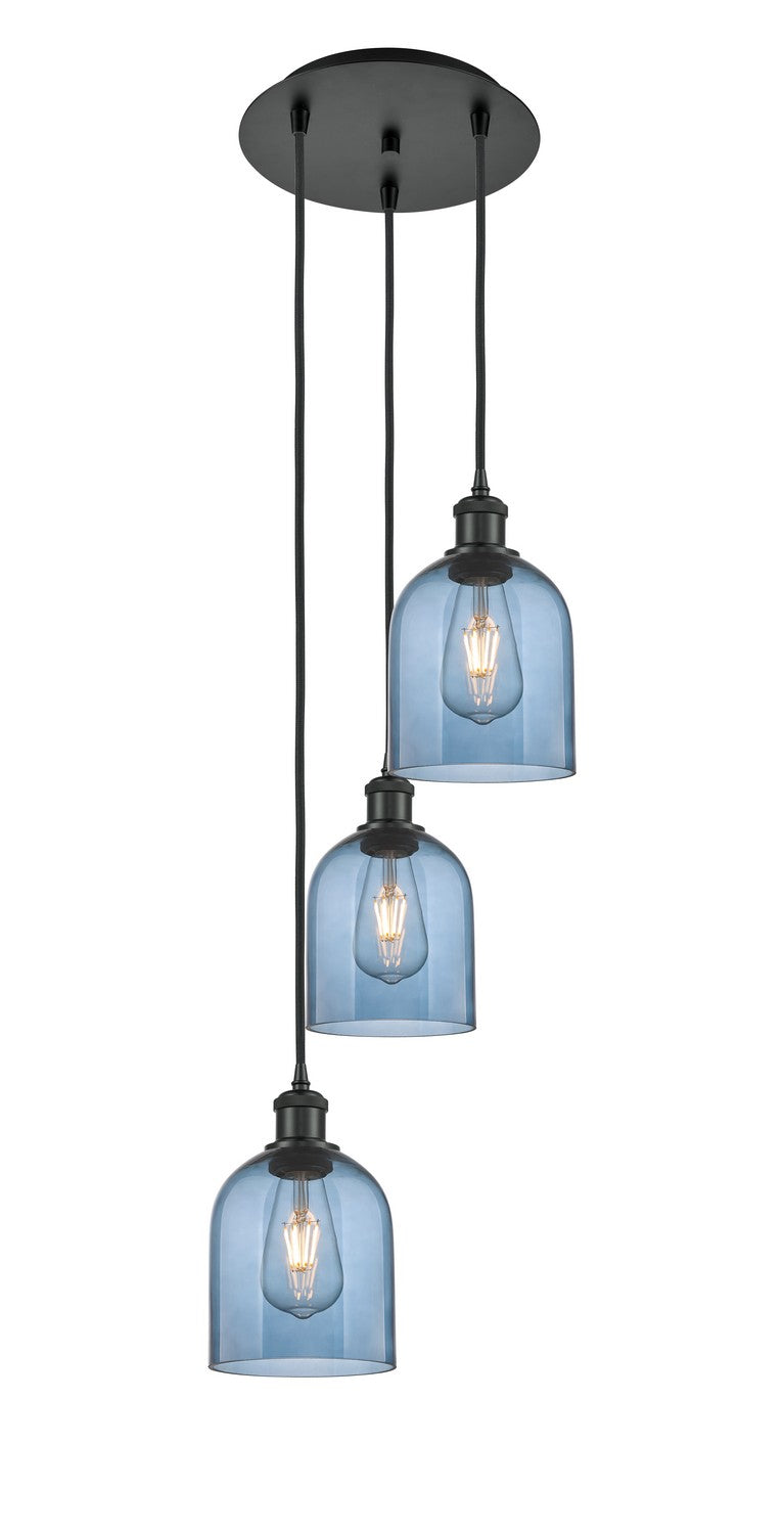 Innovations - 113B-3P-BK-G558-6BL - Three Light Pendant - Ballston - Matte Black