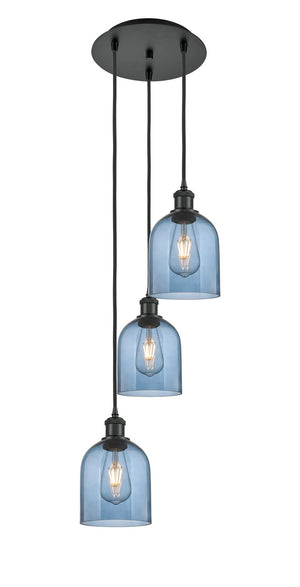 Innovations - 113B-3P-BK-G558-6BL - Three Light Pendant - Ballston - Matte Black