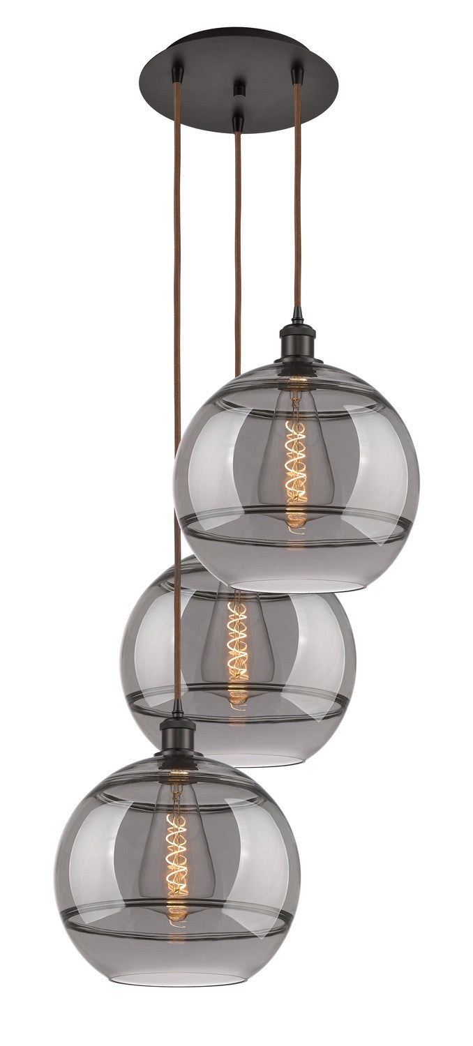 Innovations - 113B-3P-OB-G556-12SM - Three Light Pendant - Ballston - Oil Rubbed Bronze