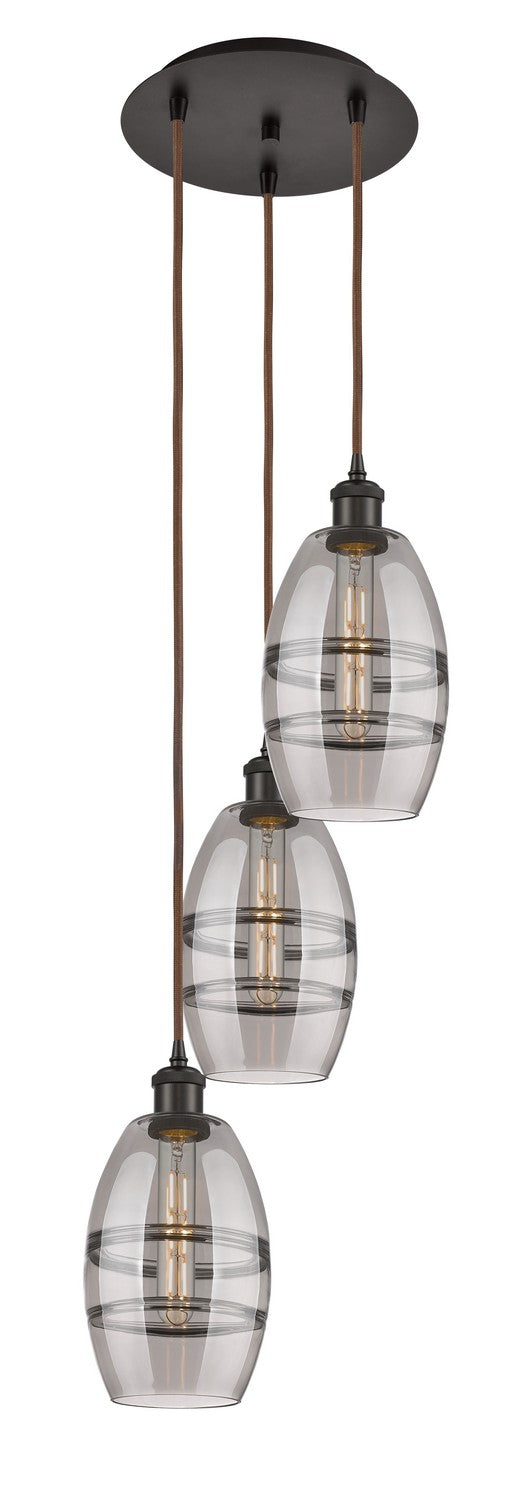 Innovations - 113B-3P-OB-G557-6SM - Three Light Pendant - Ballston - Oil Rubbed Bronze