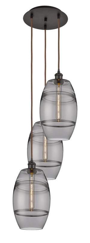 Innovations - 113B-3P-OB-G557-8SM - Three Light Pendant - Ballston - Oil Rubbed Bronze