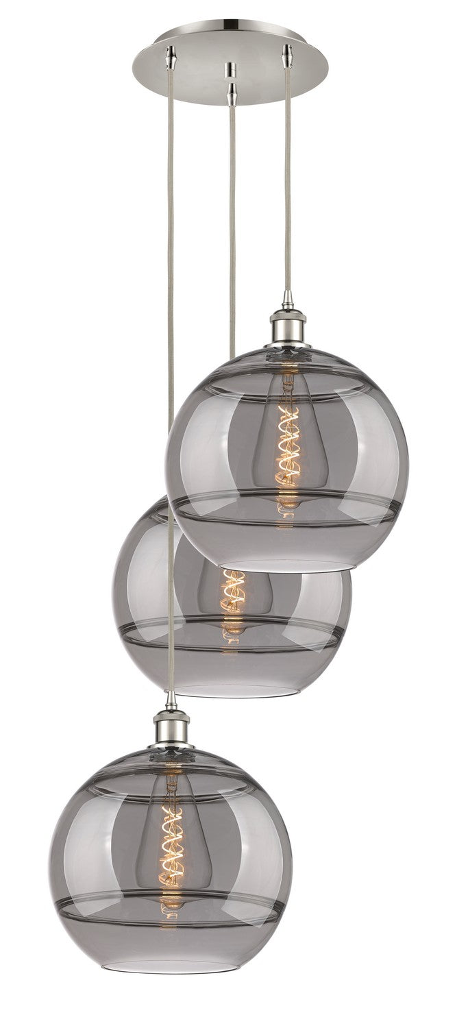 Innovations - 113B-3P-PN-G556-12SM - Three Light Pendant - Ballston - Polished Nickel