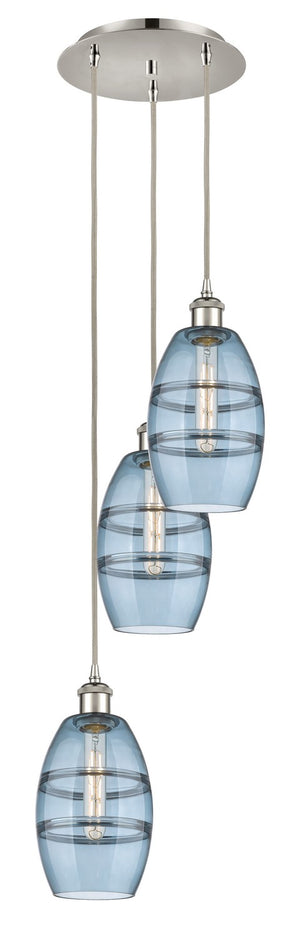 Innovations - 113B-3P-PN-G557-6BL - Three Light Pendant - Ballston - Polished Nickel