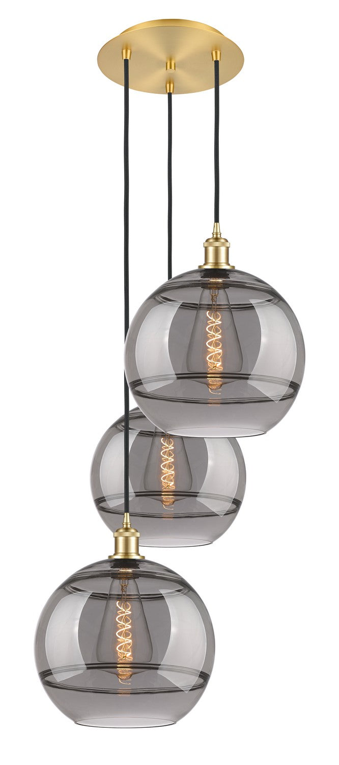 Innovations - 113B-3P-SG-G556-12SM - Three Light Pendant - Ballston - Satin Gold