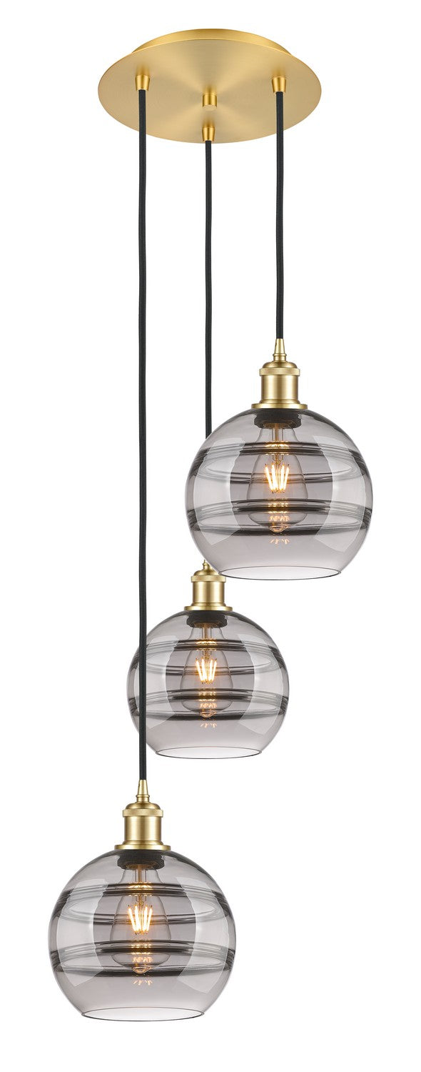 Innovations - 113B-3P-SG-G556-8SM - Three Light Pendant - Ballston - Satin Gold