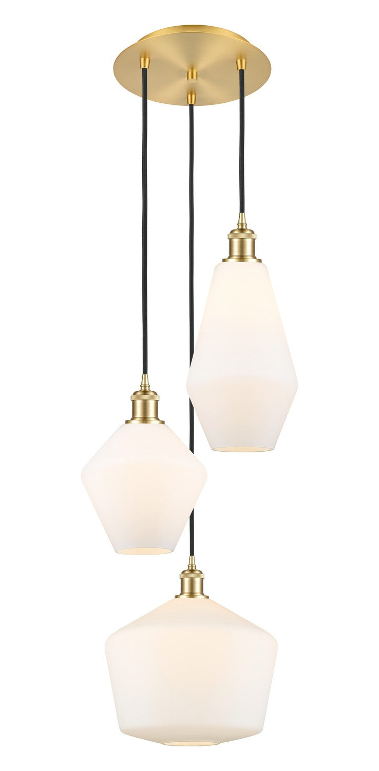 Innovations - 113B-3P-SG-G651-MU - Three Light Pendant - Ballston - Satin Gold