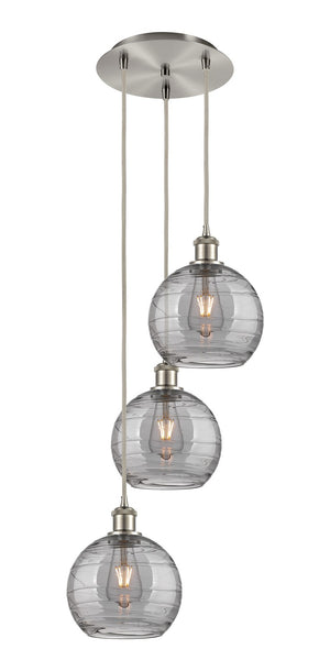 Innovations - 113B-3P-SN-G1213-8SM - Three Light Pendant - Ballston - Brushed Satin Nickel