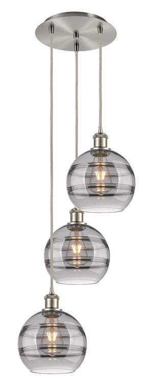 Innovations - 113B-3P-SN-G556-8SM - Three Light Pendant - Ballston - Brushed Satin Nickel