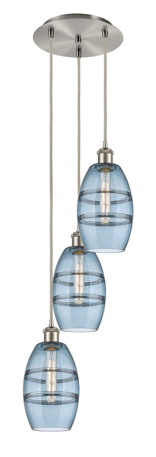 Innovations - 113B-3P-SN-G557-6BL - Three Light Pendant - Ballston - Brushed Satin Nickel