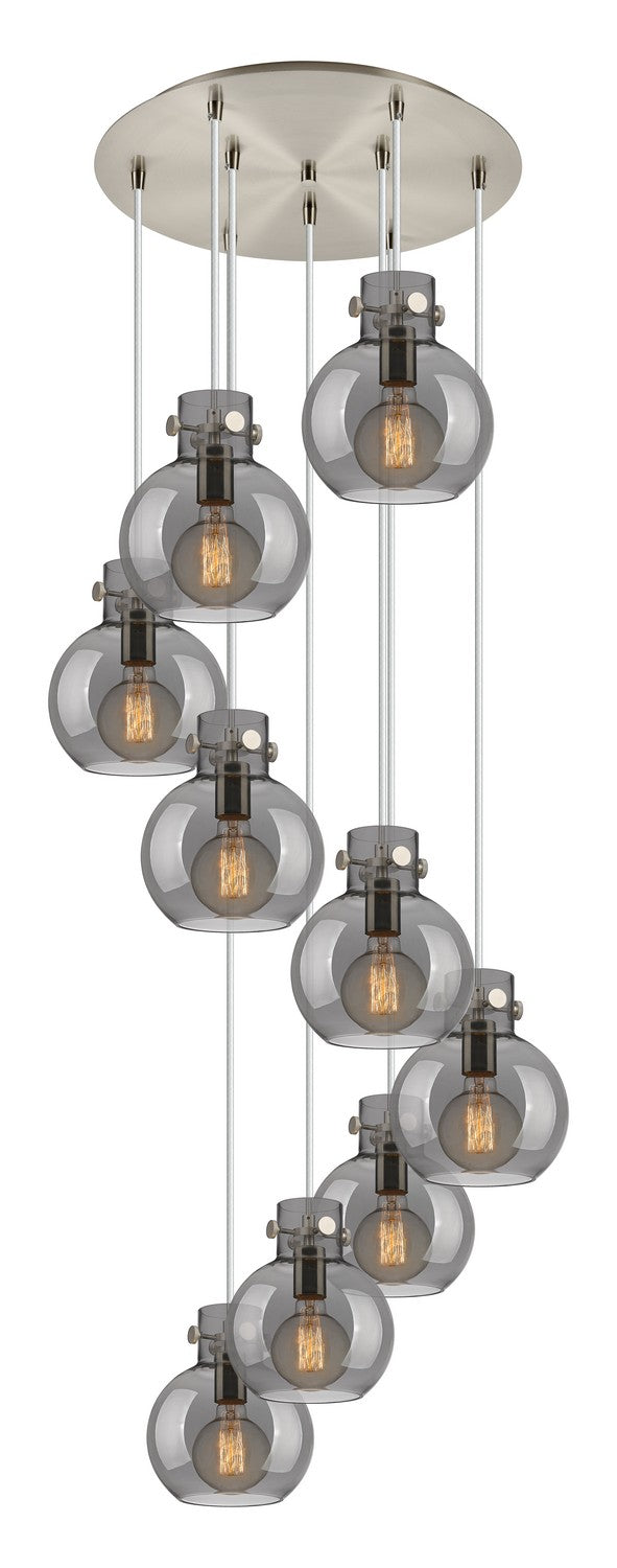 Innovations - 119-410-1PS-SN-G410-8SM - Eight Light Pendant - Newton - Brushed Satin Nickel