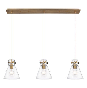 Innovations - 123-410-1PS-BB-G411-8CL - Five Light Linear Pendant - Downtown Urban - Brushed Brass