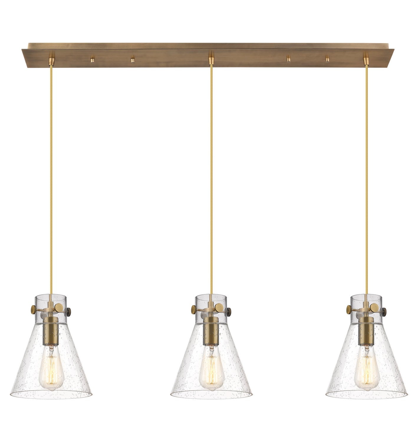 Innovations - 123-410-1PS-BB-G411-8SDY - Eight Light Linear Pendant - Downtown Urban - Brushed Brass