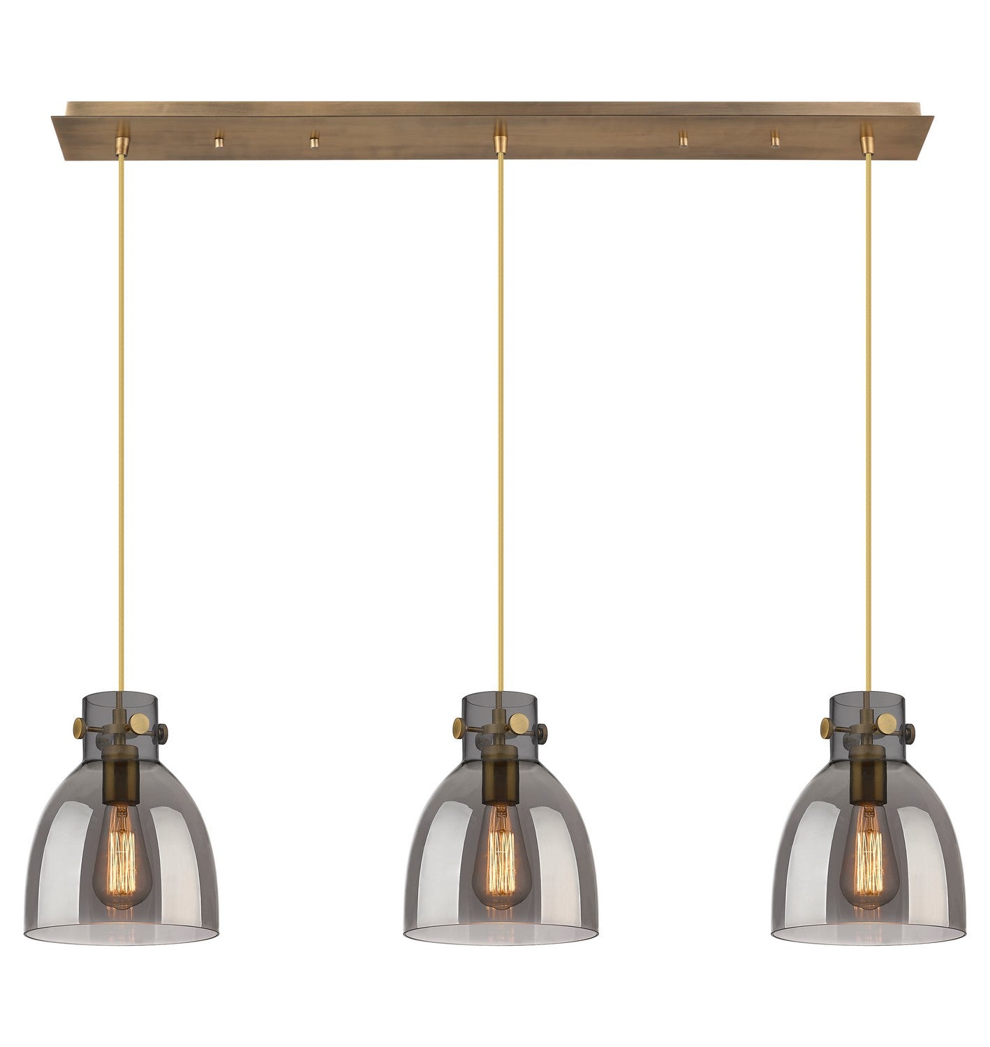 Innovations - 123-410-1PS-BB-G412-8SM - Four Light Linear Pendant - Downtown Urban - Brushed Brass