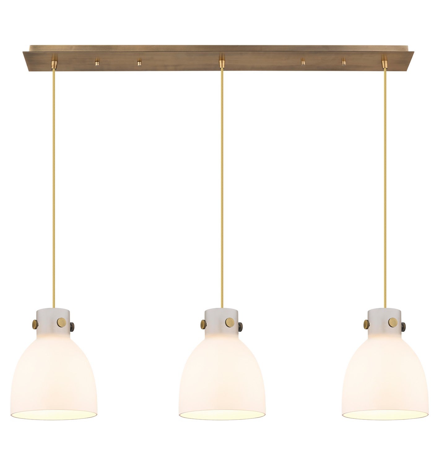 Innovations - 123-410-1PS-BB-G412-8WH - Seven Light Linear Pendant - Downtown Urban - Brushed Brass