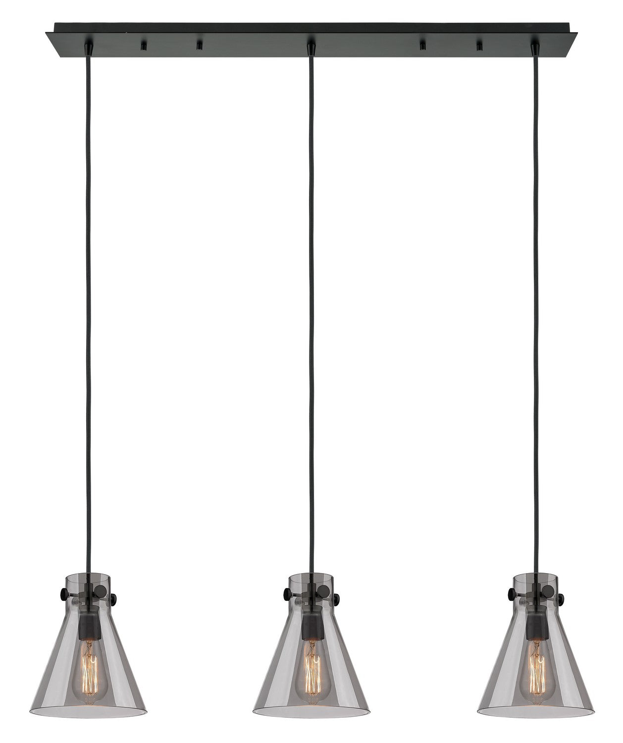 Innovations - 123-410-1PS-BK-G411-8SM - Nine Light Linear Pendant - Downtown Urban - Matte Black