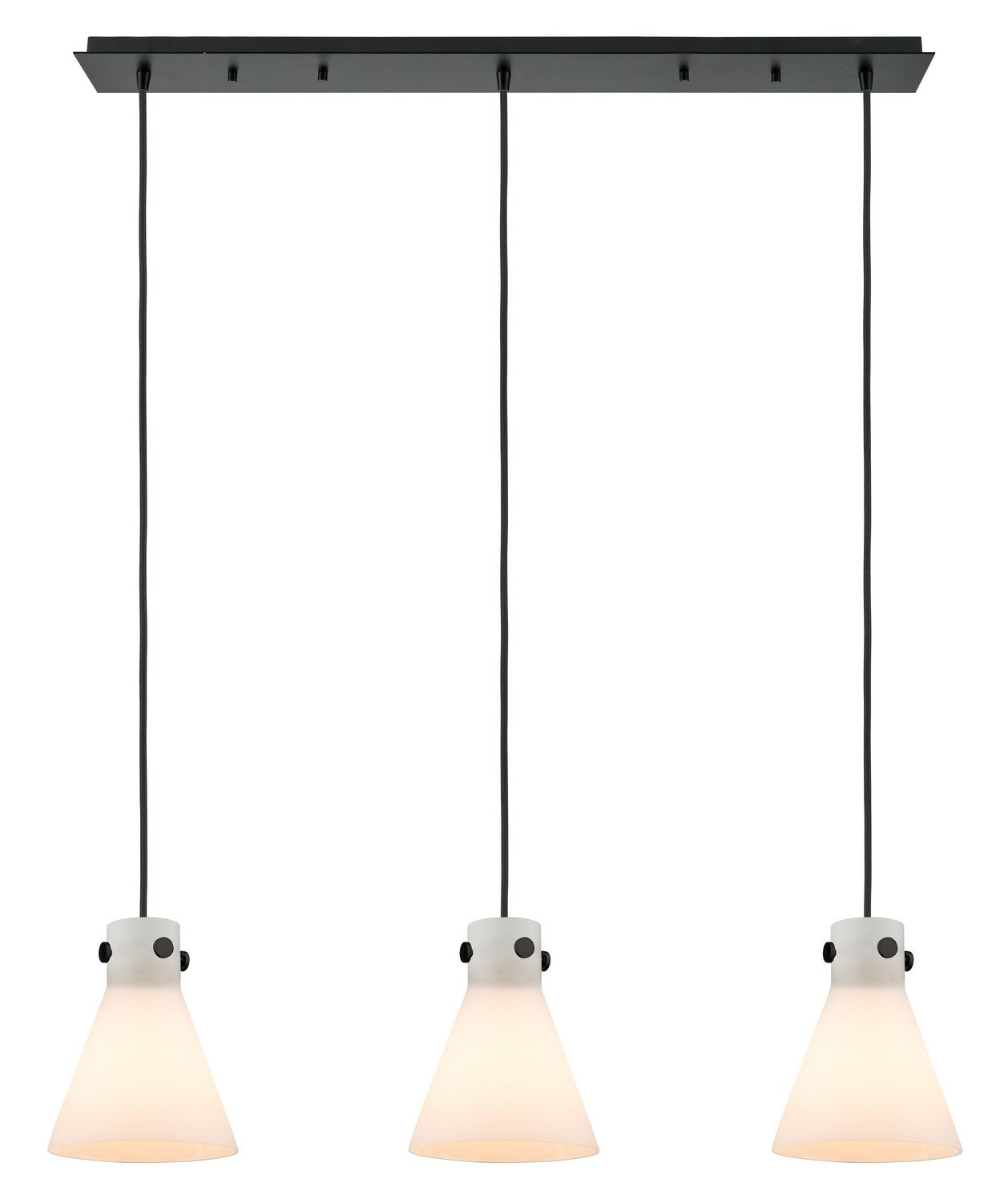 Innovations - 123-410-1PS-BK-G411-8WH - Two Light Linear Pendant - Downtown Urban - Matte Black