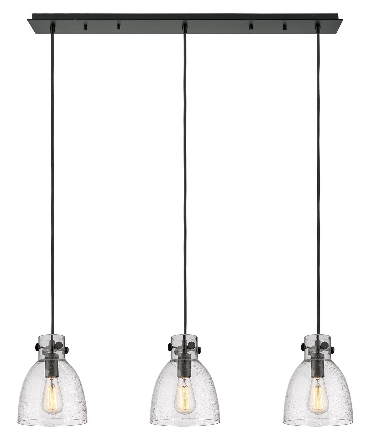 Innovations - 123-410-1PS-BK-G412-8SDY - Eight Light Linear Pendant - Downtown Urban - Matte Black