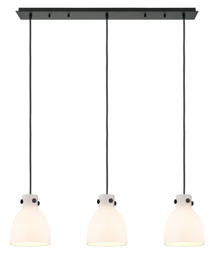 Innovations - 123-410-1PS-BK-G412-8WH - Four Light Linear Pendant - Downtown Urban - Matte Black