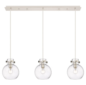 Innovations - 123-410-1PS-PN-G410-8CL - Seven Light Linear Pendant - Newton - Polished Nickel