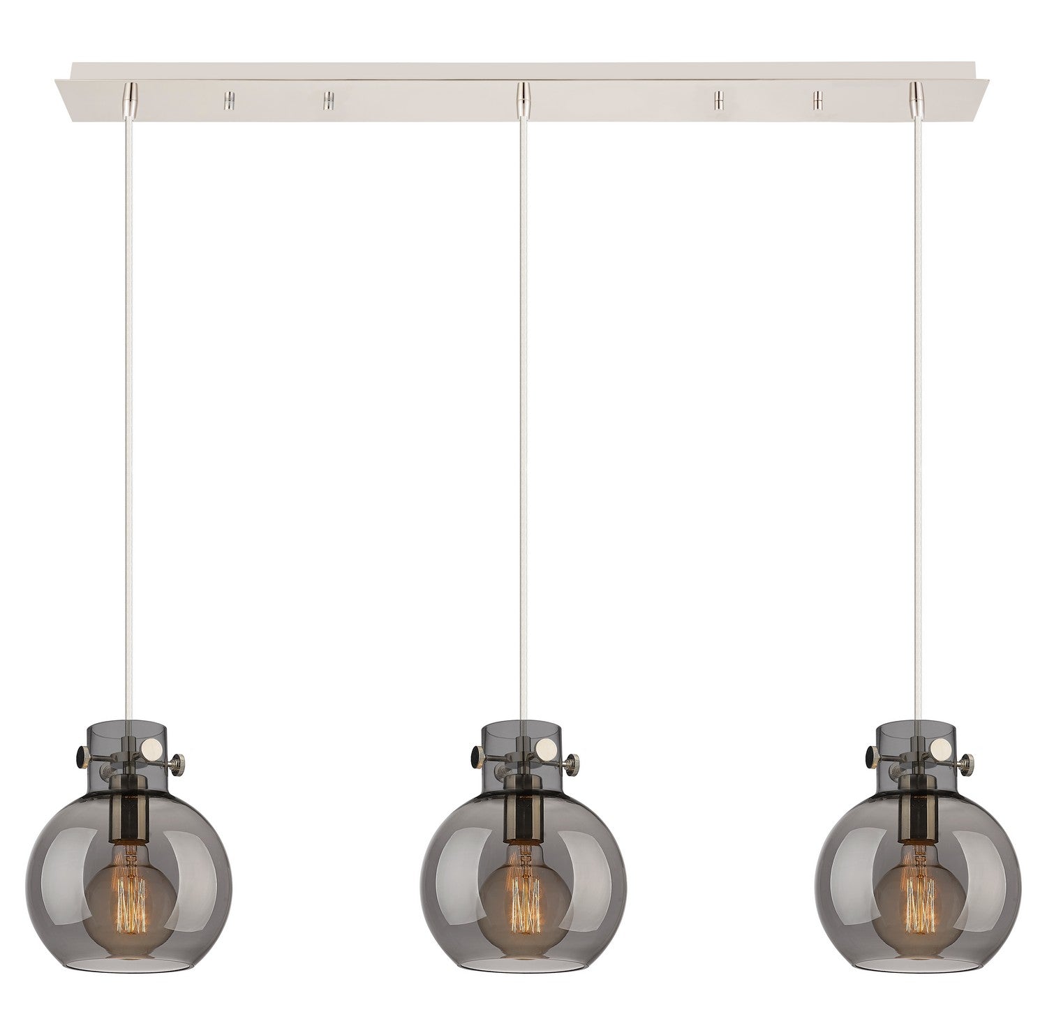 Innovations - 123-410-1PS-PN-G410-8SM - Four Light Linear Pendant - Newton - Polished Nickel