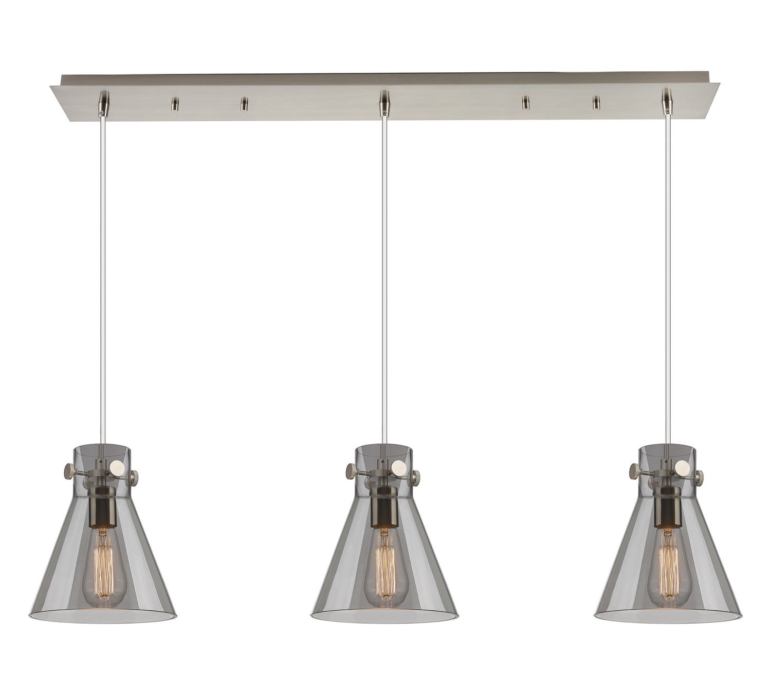 Innovations - 123-410-1PS-SN-G411-8SM - Six Light Linear Pendant - Downtown Urban - Brushed Satin Nickel