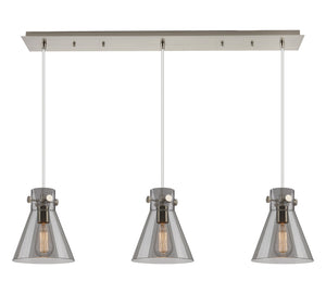 Innovations - 123-410-1PS-SN-G411-8SM - Six Light Linear Pendant - Downtown Urban - Brushed Satin Nickel