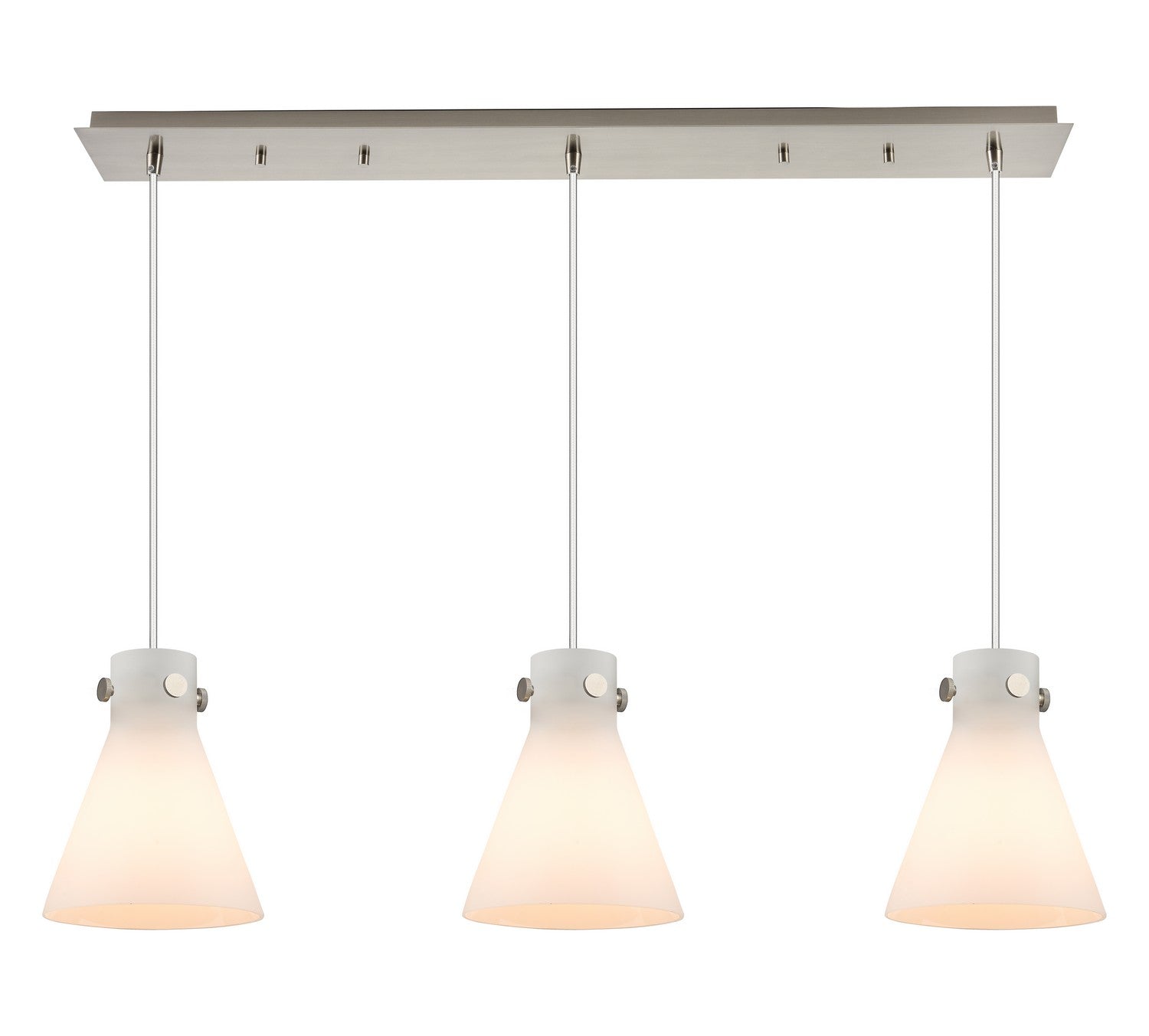 Innovations - 123-410-1PS-SN-G411-8WH - Nine Light Linear Pendant - Downtown Urban - Brushed Satin Nickel