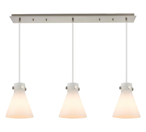 Innovations - 123-410-1PS-SN-G411-8WH - Nine Light Linear Pendant - Downtown Urban - Brushed Satin Nickel