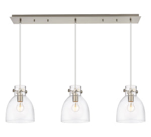 Innovations - 123-410-1PS-SN-G412-8CL - Two Light Linear Pendant - Downtown Urban - Brushed Satin Nickel