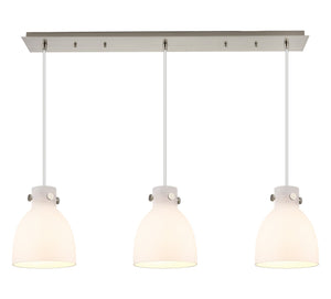 Innovations - 123-410-1PS-SN-G412-8WH - Two Light Linear Pendant - Downtown Urban - Brushed Satin Nickel