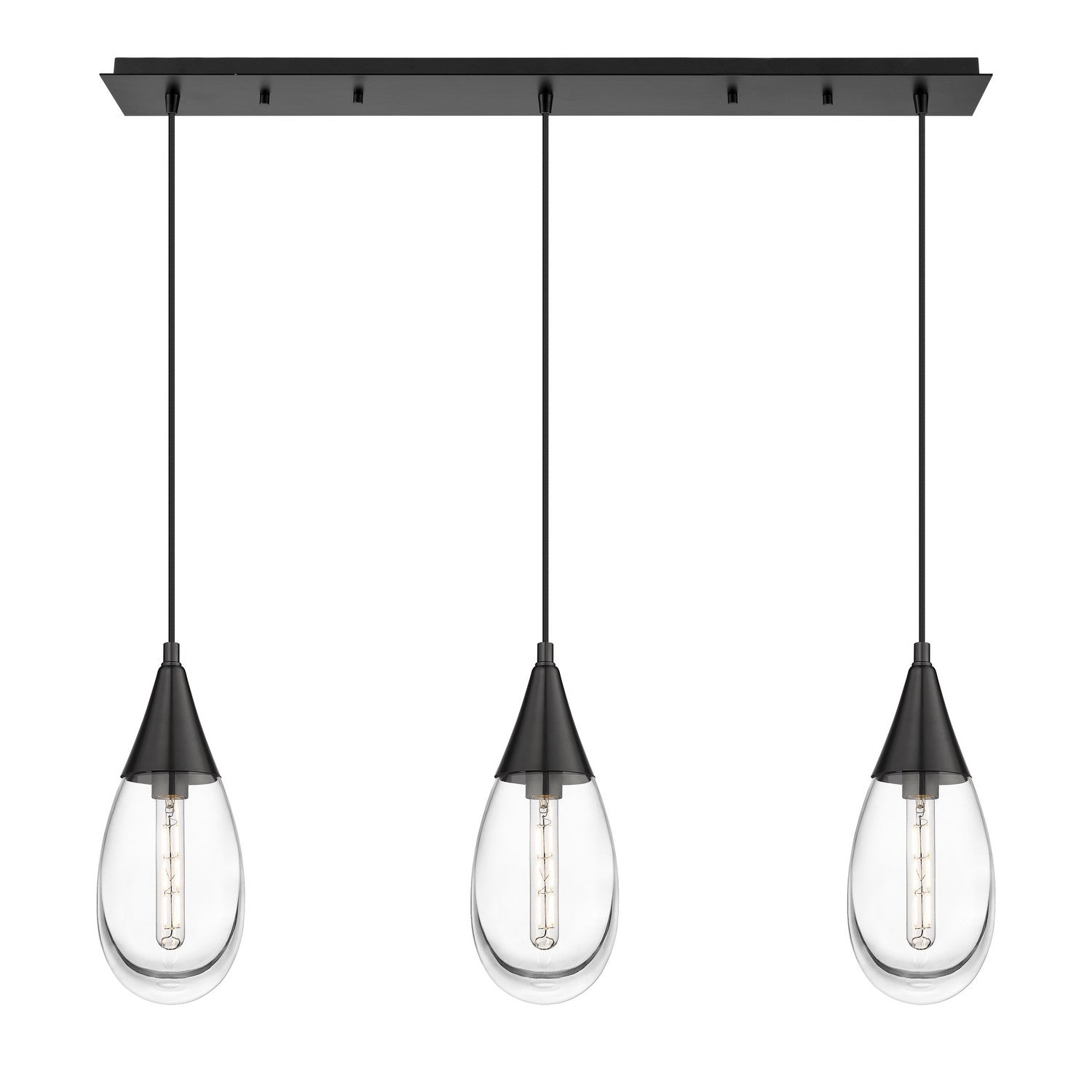 Innovations - 123-450-1P-BK-G450-6CL - LED Linear Pendant - Downtown Urban - Matte Black