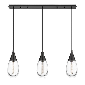 Innovations - 123-450-1P-BK-G450-6CL - LED Linear Pendant - Downtown Urban - Matte Black