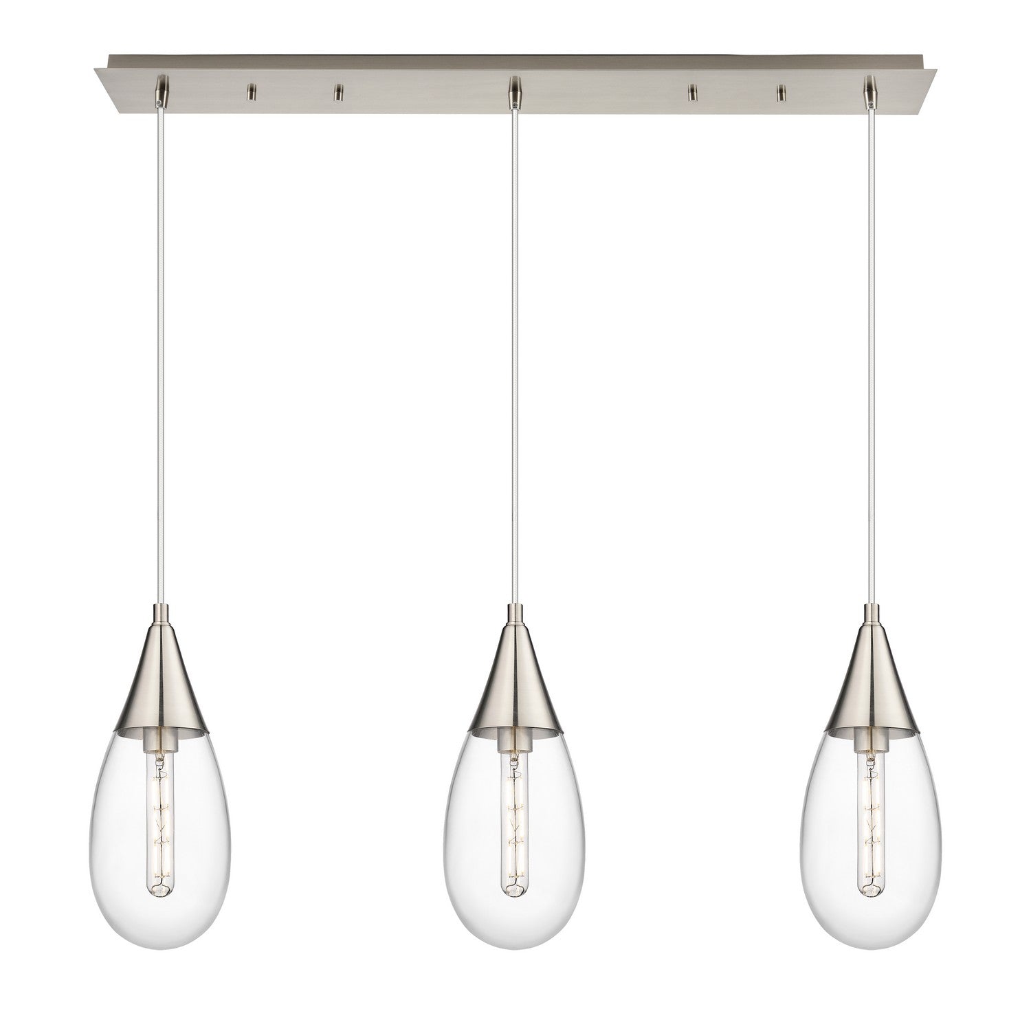 Innovations - 123-450-1P-SN-G450-6CL - LED Linear Pendant - Downtown Urban - Brushed Satin Nickel