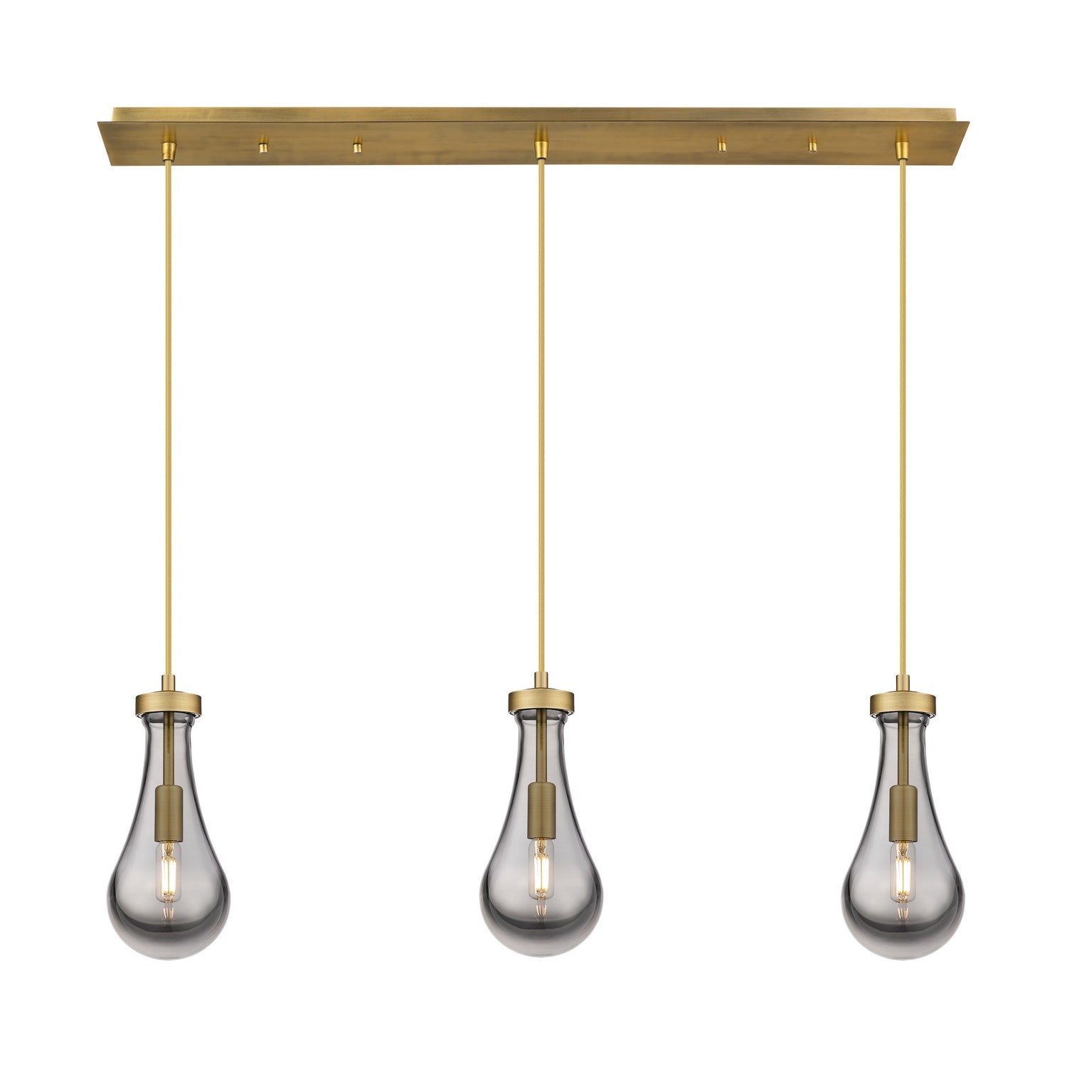 Innovations - 123-451-1P-BB-G451-5SM - LED Linear Pendant - Downtown Urban - Brushed Brass